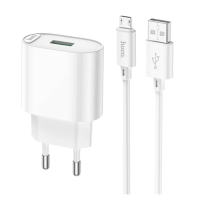 СЗУ Hoco C109A QC3.0 Micro USB 18W White