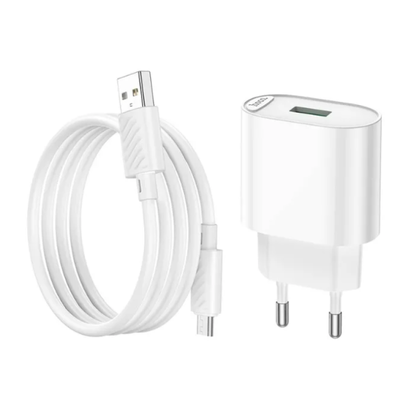СЗУ Hoco C109A QC3.0 Micro USB 18W White