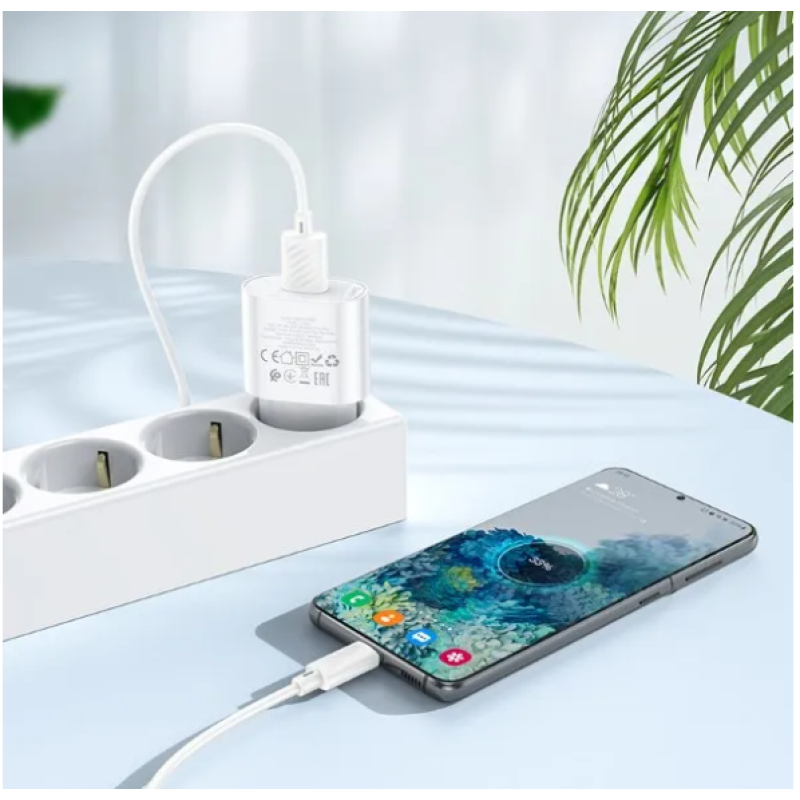 СЗУ Hoco C109A QC3.0 Micro USB 18W White