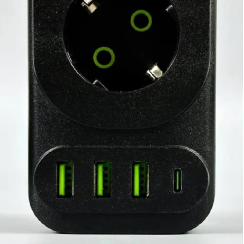 Сетевой удлинитель UA Power F23U 3 розетки, 3 USB + Type-C, 6 м