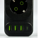 Сетевой удлинитель UA Power F23U 3 розетки, 3 USB + Type-C, 6 м
