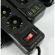 Сетевой удлинитель UA Power F23U 3 розетки, 3 USB + Type-C, 6 м
