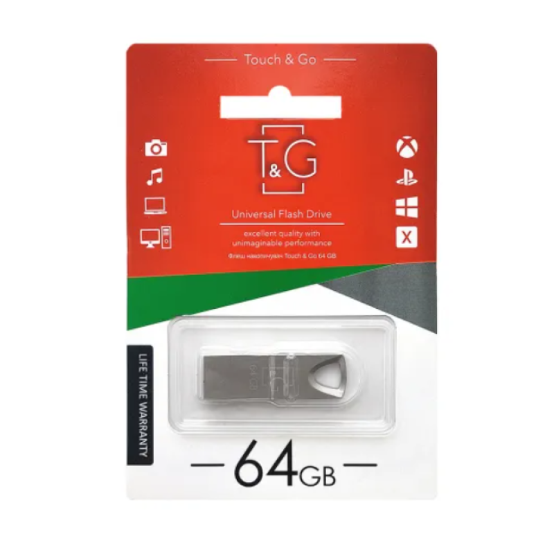 USB Flash T&G TG117 64Gb 2.0 silver