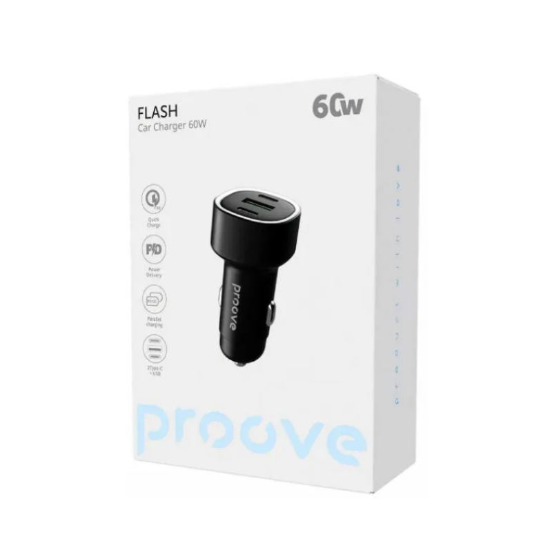 АЗП Proove Flash Type C+USB 60W 