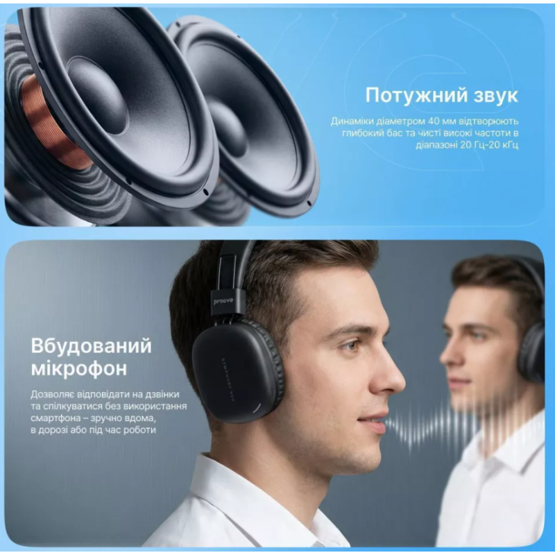 Беспроводные наушники Proove Symphony Neo (APP) white/grey