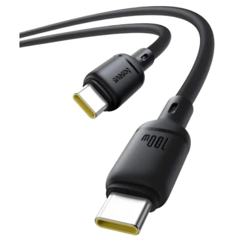 Кабель Type-C to Type-C Baseus Silky Series Fast Charging 100W (1m) black