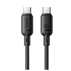 Кабель Type-C to Type-C Baseus Silky Series Fast Charging 100W (2m) black