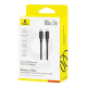 Кабель Type-C to Type-C Baseus Silky Series Fast Charging 100W (2m) black
