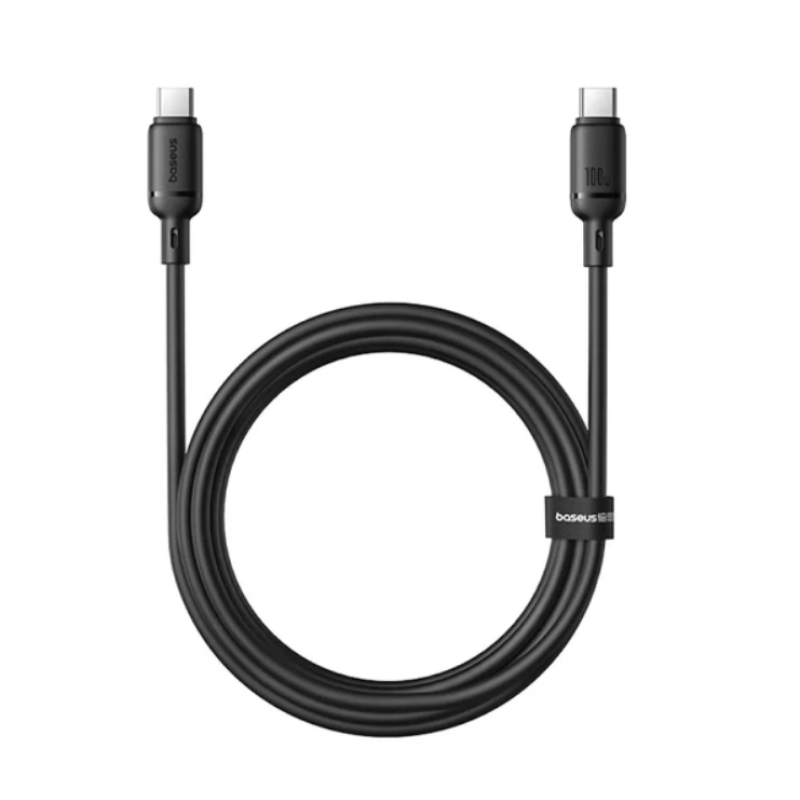 Кабель Type-C to Type-C Baseus Silky Series Fast Charging 100W (2m) black