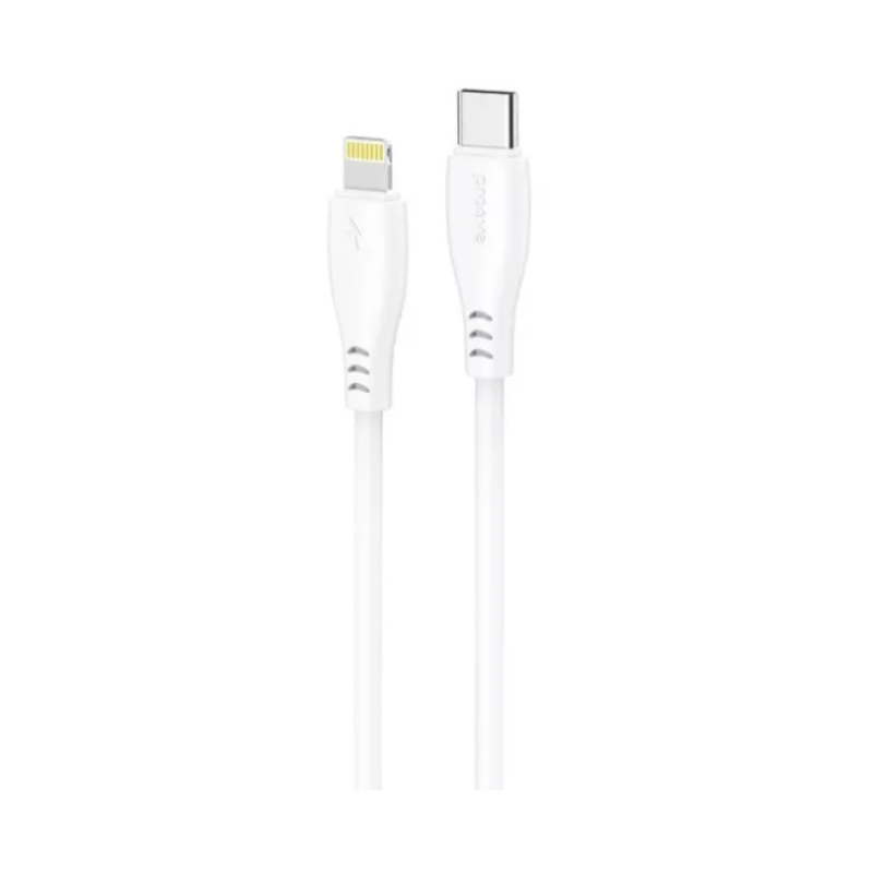 Кабель Type C to Lightning Proove Simle Silicone 27W 1m White