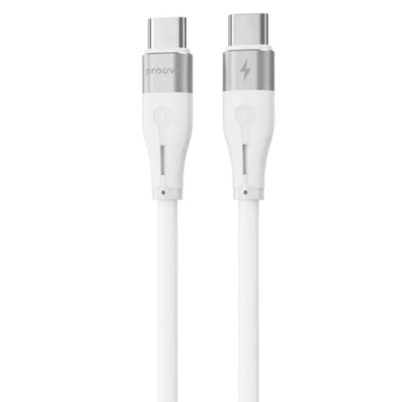 Кабель Type C-Type C Proove Soft Silicone 60W 1m White