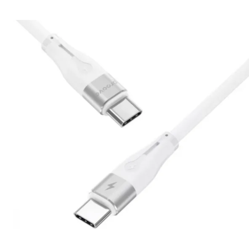 Кабель Type C-Type C Proove Soft Silicone 60W 1m White