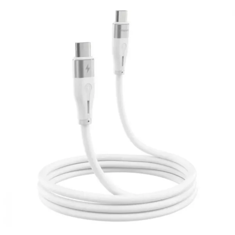 Кабель Type C-Type C Proove Soft Silicone 60W 1m White