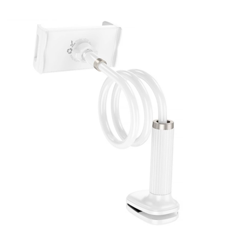 Гнучкий тримач телефону Hoco HD10 Bamboo 13,35 × 6,7 × 98,5 см White