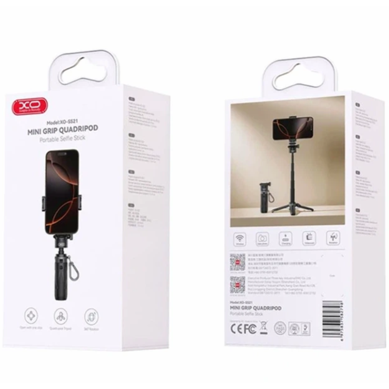 Монопод (трипод) XO SS21 Mini Selfie Stick 4in1 Bluetooth (для селфі та фотозйомки)