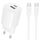 СЗУ Borofone BA104A Pudding PD+QC3.0 Type-C to Type-C 20W White 