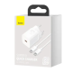 СЗУ Baseus Super Silicone Quick Charger 25W Type-C + With Cable Type-C to Type-C 3A White