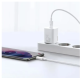 СЗУ Baseus Super Silicone Quick Charger 25W Type-C + With Cable Type-C to Type-C 3A White