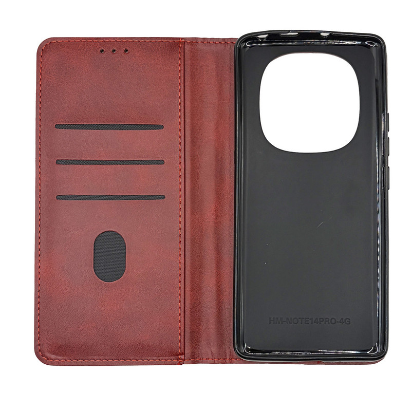 Чохол книжка Business leather Xiaomi Redmi Note 15 4G Червоний