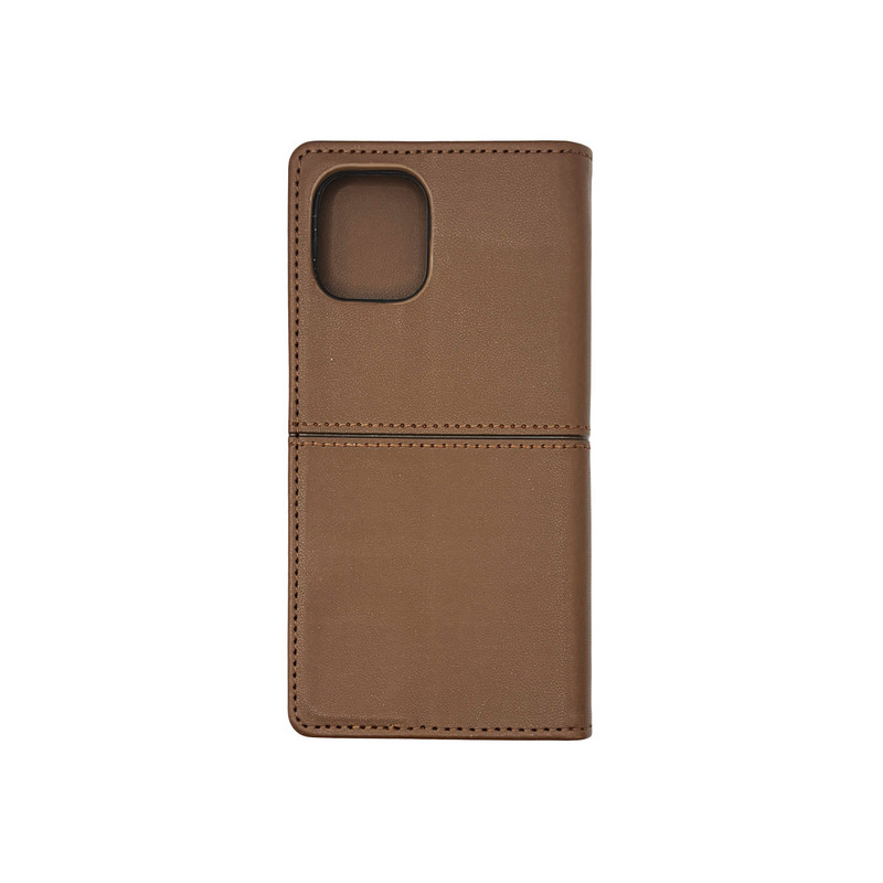 Чохол книжка шкіряний GQ iPhone 12/12 Pro Коричнева