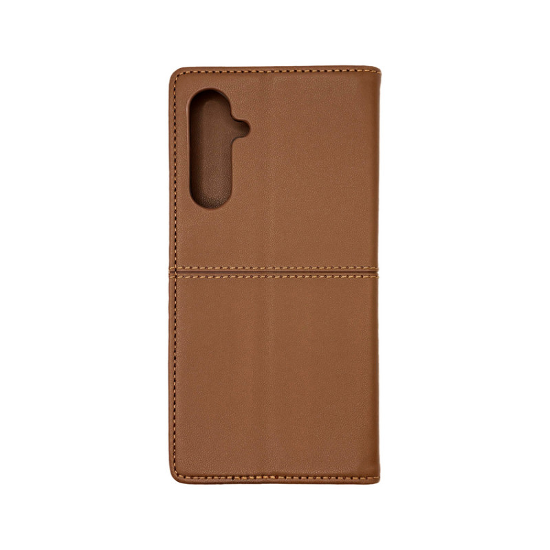 Чехол книжка кожаный GQ Samsung A14 Коричневый