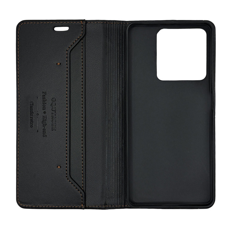Чохол книжка  шкіряна GQ Xiaomi Redmi Note 13 Pro 5G / Poco X6 Чорна