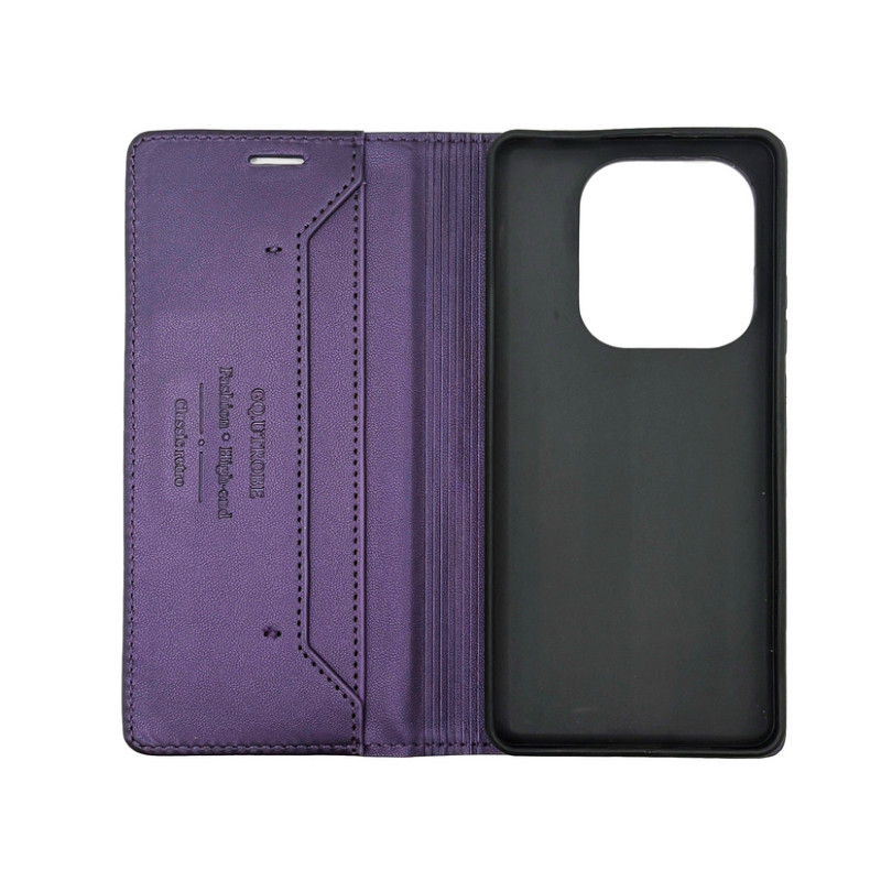 Чохол книжка шкіряна GQ Xiaomi Redmi Note 14 4G Фіолетова