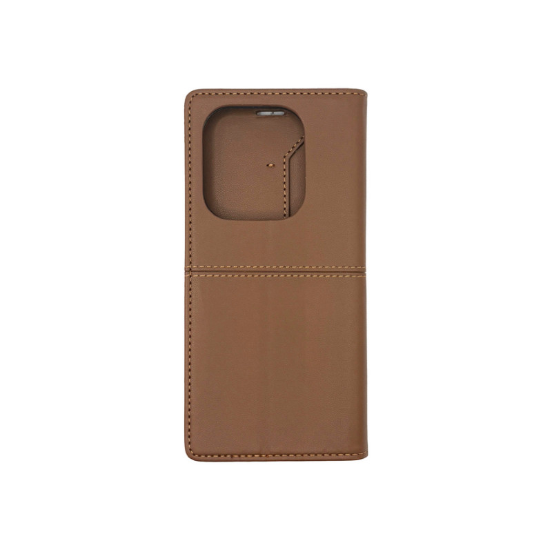Чохол книжка шкіряна GQ Xiaomi Redmi Note 14 4G Коричнева
