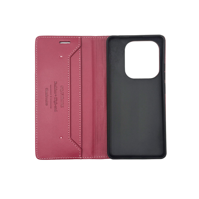 Чохол книжка шкіряна GQ Xiaomi Redmi 15C Бордова