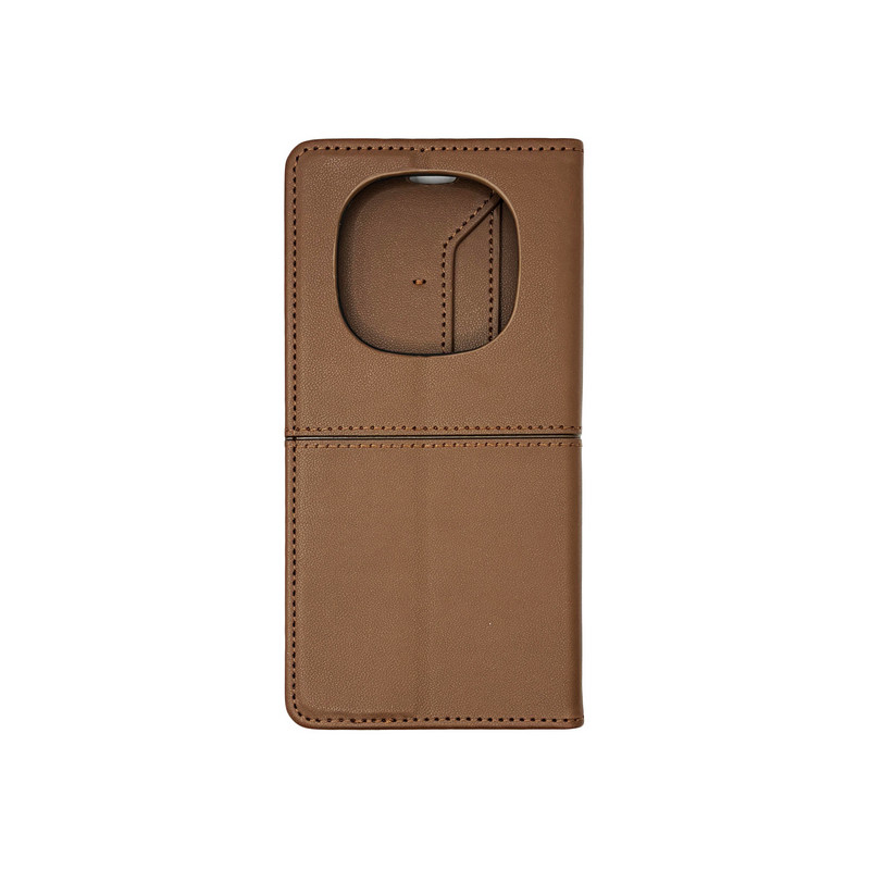 Чехол книжка кожаный GQ Xiaomi Redmi Note 15 4G/5G Коричневый