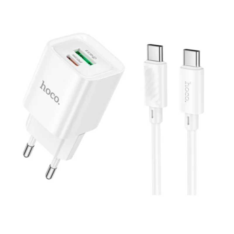 МЗП Hoco C147A PD/QC 20W+Type-C to Type-C White