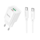 МЗП Hoco C147A PD/QC 20W+Type-C to Type-C White