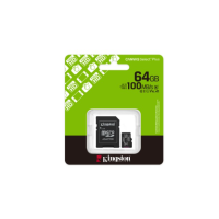 Карта пам'яті Micro SD +Adapter Kingston 64 Gb Class 10 Canvas Select+ Gen3