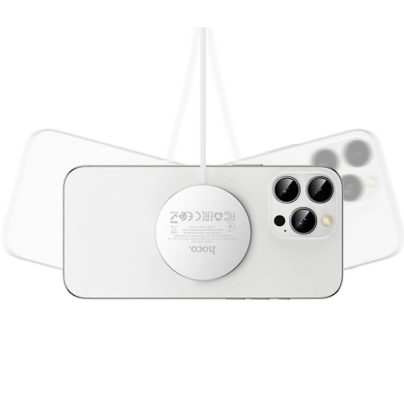 Беспроводное зарядное устройство Hoco CW63 Pro Fast Qi2.2 25W White