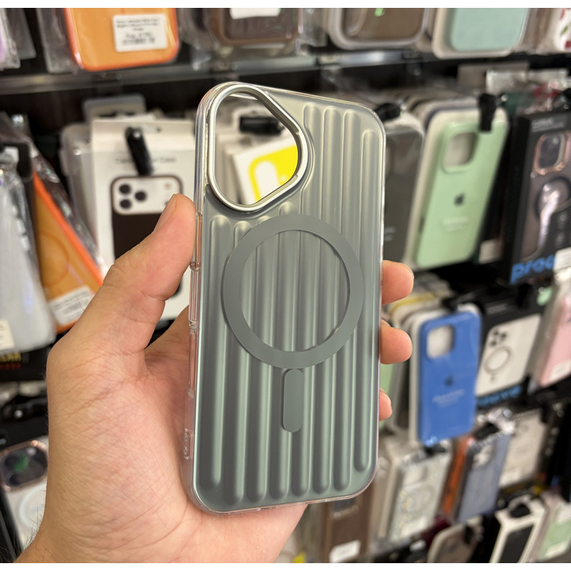 Чехол накладка Line Case with MagSafe iPhone 16 Grey