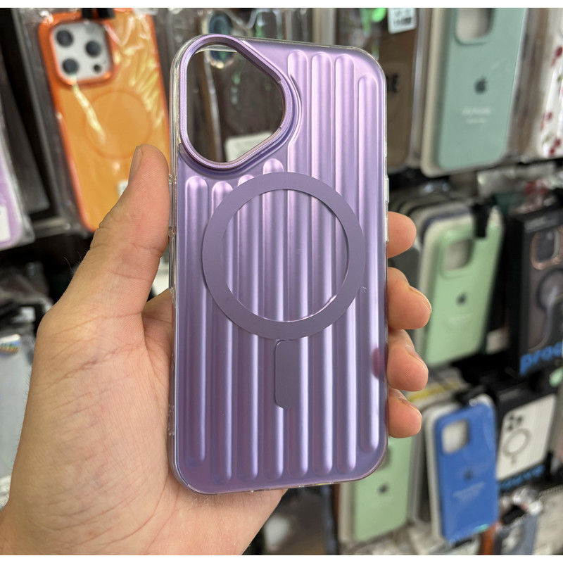 Чехол накладка Line Case with MagSafe iPhone 16 Purple