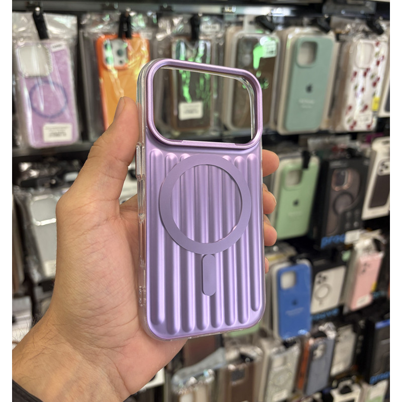 Чехол накладка Line Case with MagSafe iPhone 17 Pro Max / 18 Pro Max Purple