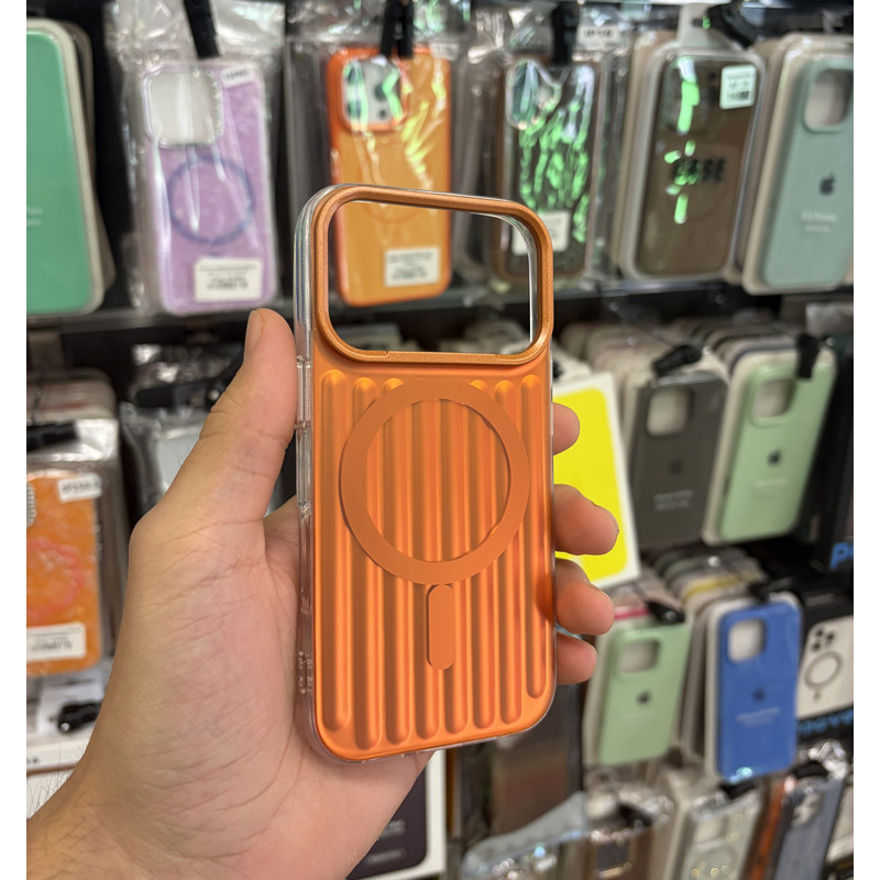 Чехол накладка Line Case with MagSafe iPhone 17 Pro / 18 Pro Orange