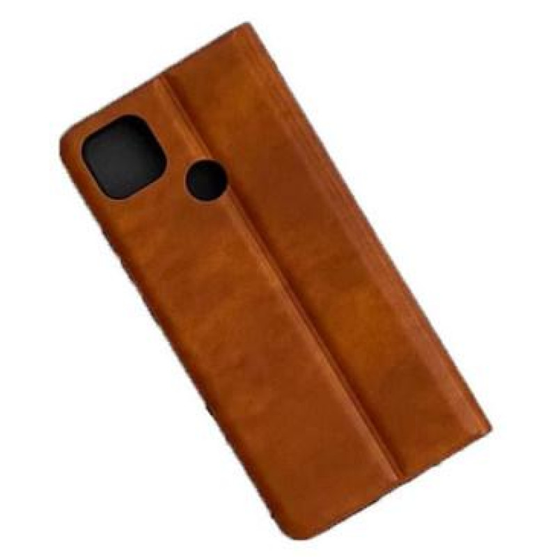 Чехол книжка Mustang кожа Xiaomi Redmi 9A Коричневый