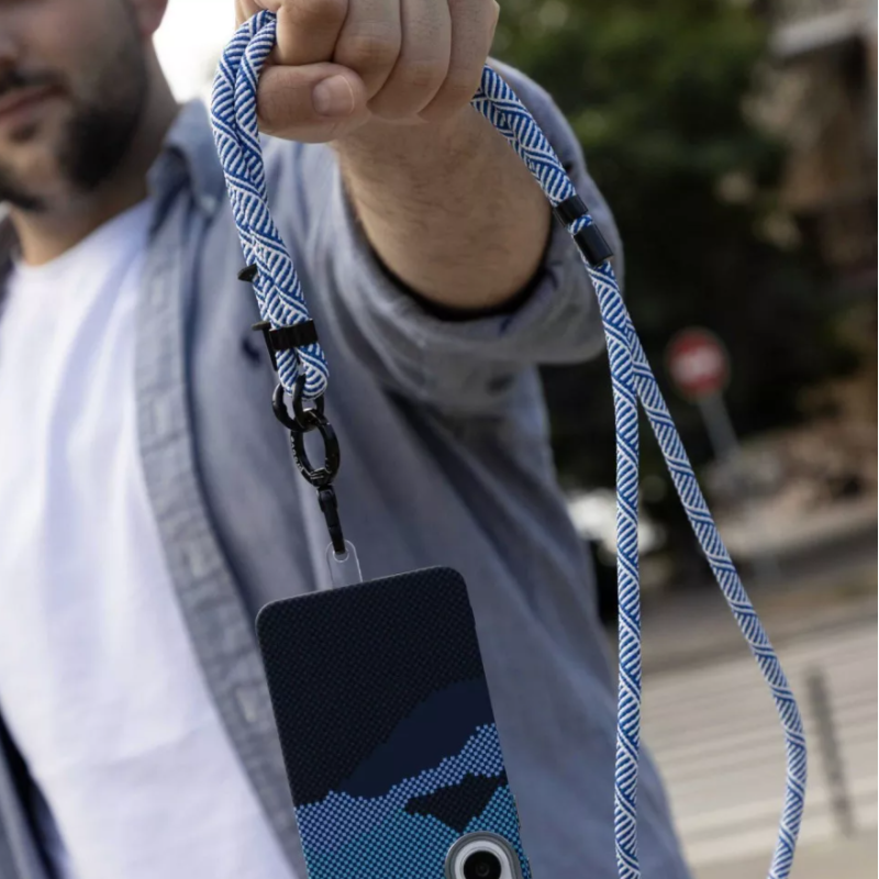 Шнурок Crossbody Proove Twist blue/white