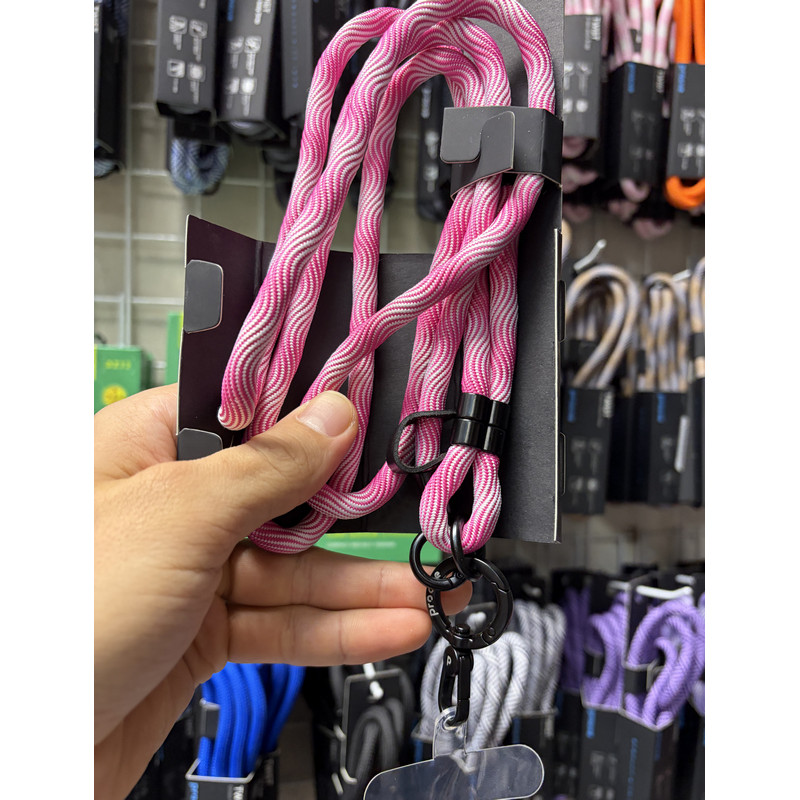 Шнурок Crossbody Proove Twist Spiral white/pink