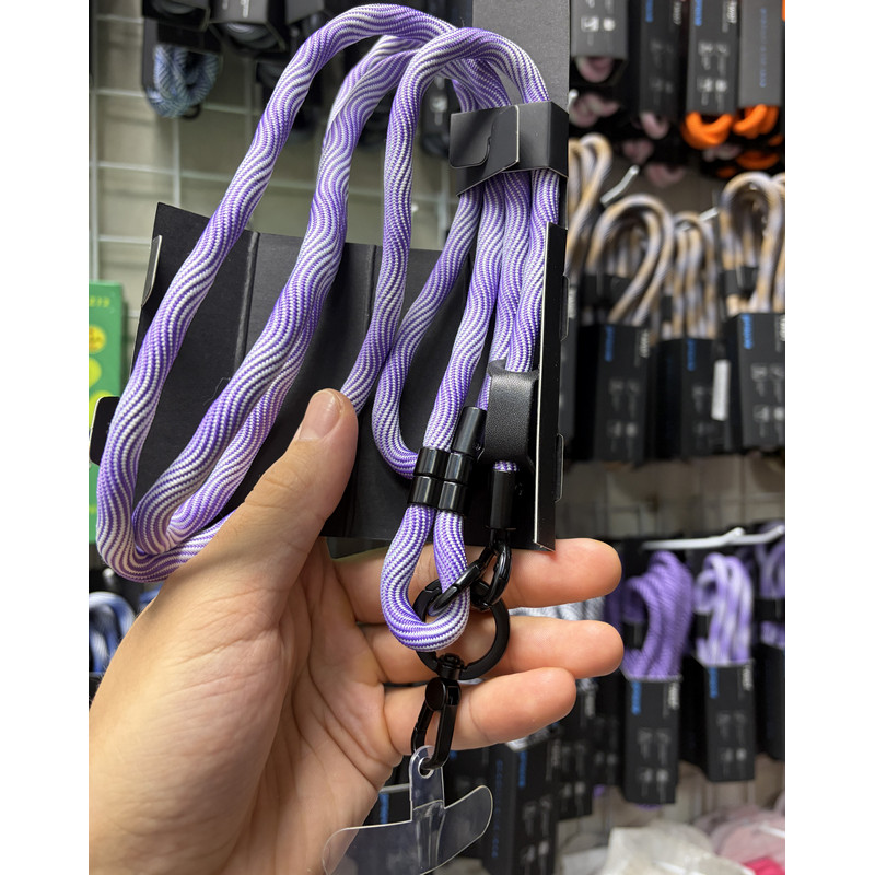 Шнурок Crossbody Proove Twist Spiral purple/white