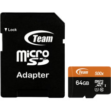 Карта памяти Micro SD Team Group 64 Gb Class 10 +adapter