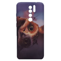 Чехол накладка Silicone Case Picture (сова) Xiaomi Redmi 9