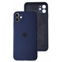 Чохол Silicone Case Square Full+Camera iPhone 11 темно-синій (Dark blue)