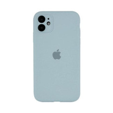 Чехол Silicone Case Square Full+Camera iPhone 11 голубой (Mist blue)