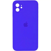 Чохол Silicone Case Square Full+Camera iPhone 11 синій (Shiny blue)