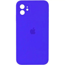 Чехол Silicone Case Square Full+Camera iPhone 11 синий (Shiny blue)