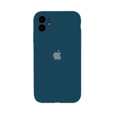 Чехол Silicone Case Square Full+Camera iPhone 11 темно-синий (cosmos blue)