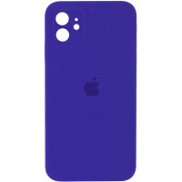 Чехол Silicone Case Square Full+Camera iPhone 11 фиолетовый (Ultra violet)